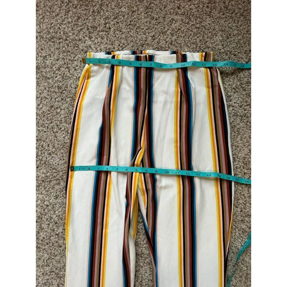 FREE PEOPLE Pants, Size 4, Striped, colorful, wide leg, high waist